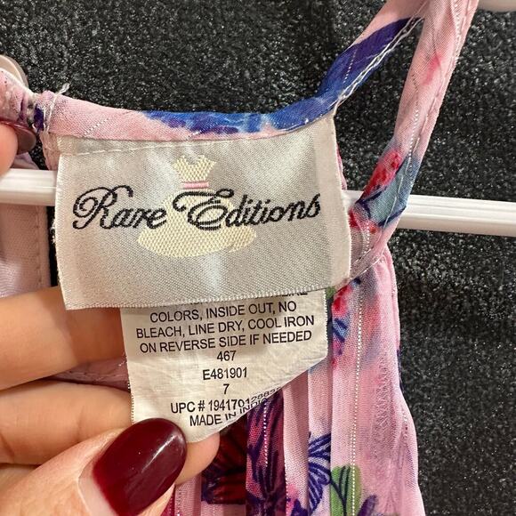 Rare Editions Pleated Halter Butterfly Dress, VGUC, Sz 7 (7C) - Picture 5 of 6